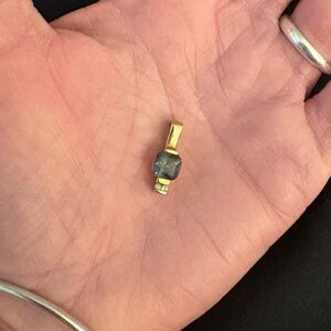 Gold and Blue Gemstone Pendant